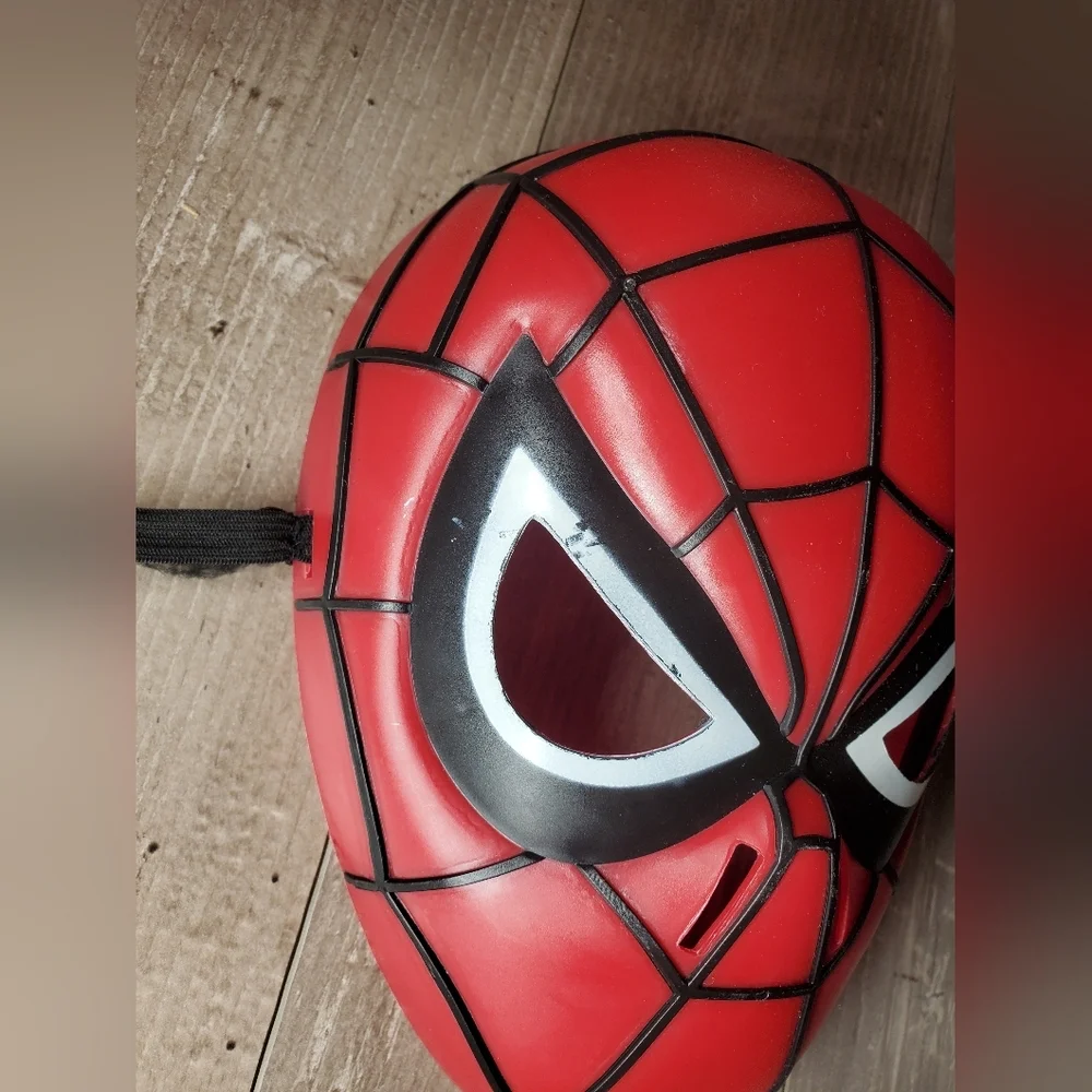Marvel Spider-Man Spiderman Youth Costume Cosplay Mask Hard Plastic Halloween - Picture 7 of 13
